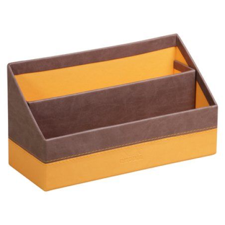 RHODIA Porte-courrier, en simili cuir, chocolat