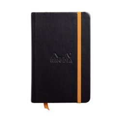 RHODIA Carnet rigide RHODIARAMA, 90 x 140 mm, ligné, noir