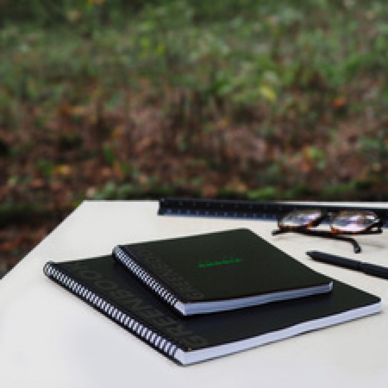 RHODIA Cahier à spirale GREENBOOK, A4 , quadrillé, noir