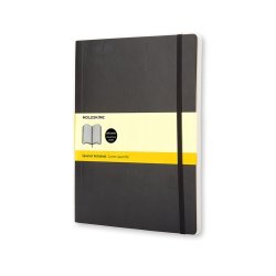 MOLESKINE Carnet souple, XL, quadrillé, noir