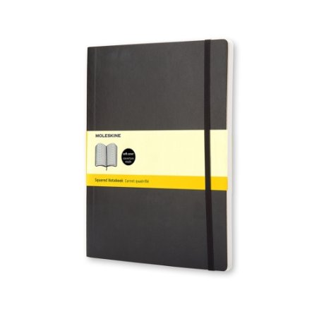 MOLESKINE Carnet souple, XL, quadrillé, noir