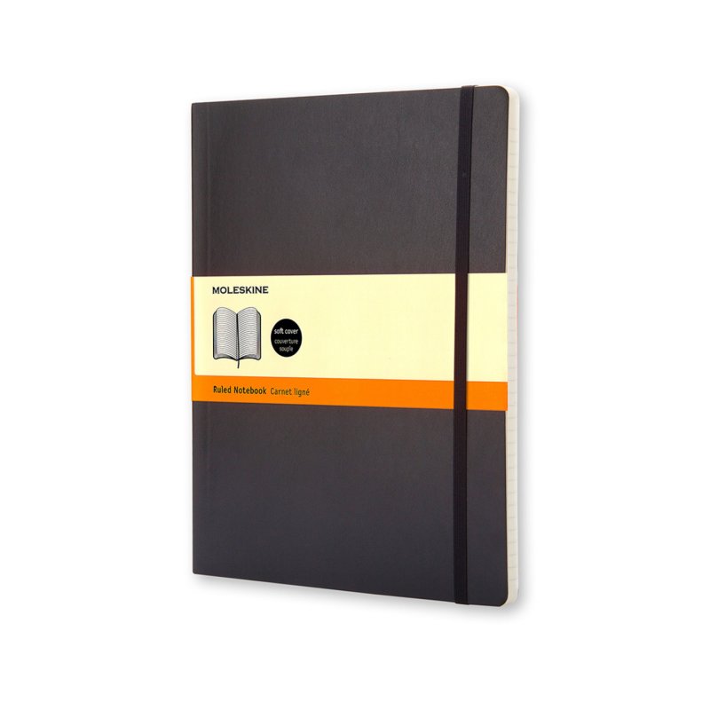 MOLESKINE Carnet souple, XL, ligné, noir