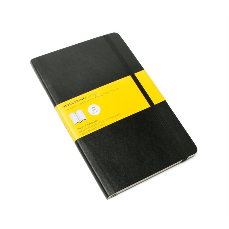 MOLESKINE Carnet souple, L/A5, quadrillé, noir