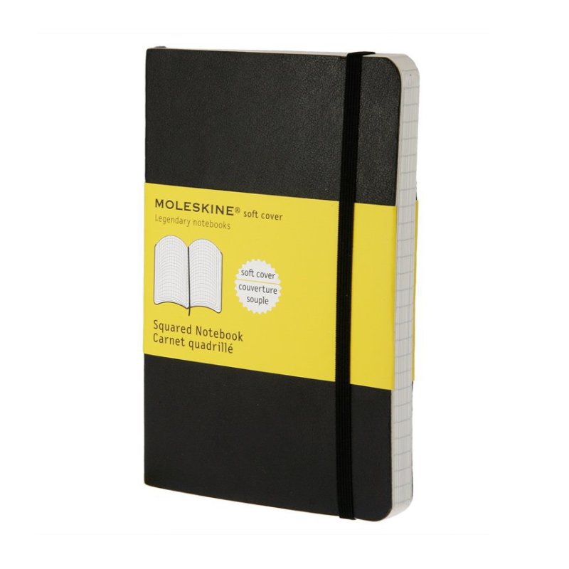 MOLESKINE Carnet souple, P/A6, quadrillé, noir