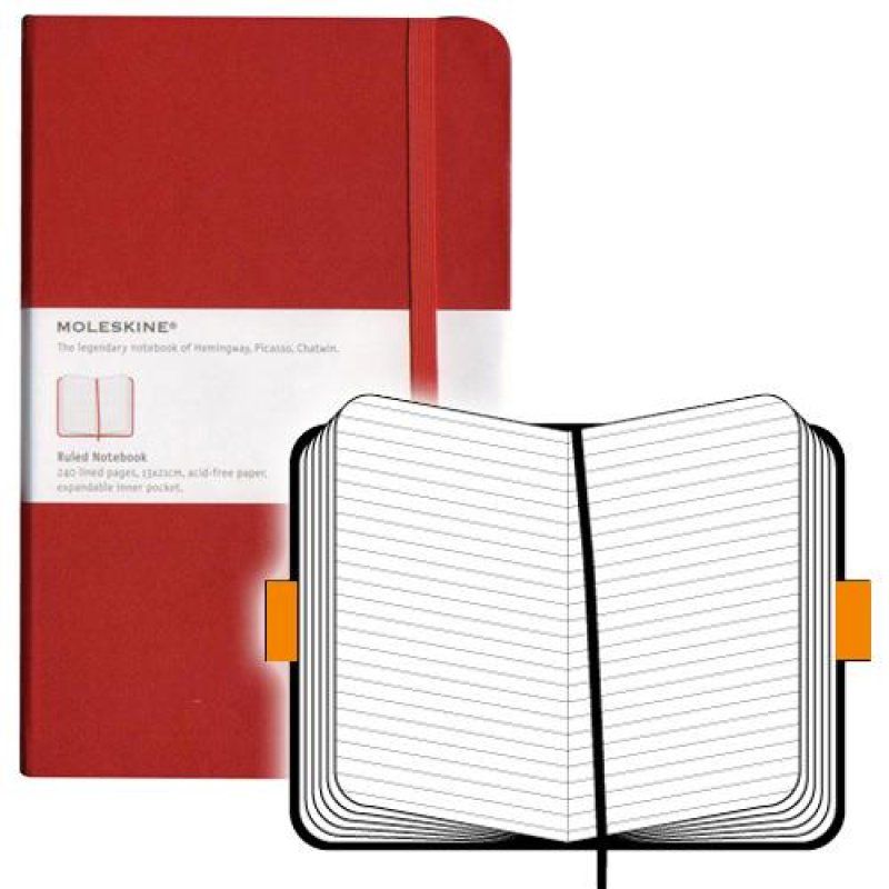 Moleskine Classic writing notebook 240 sheets Red