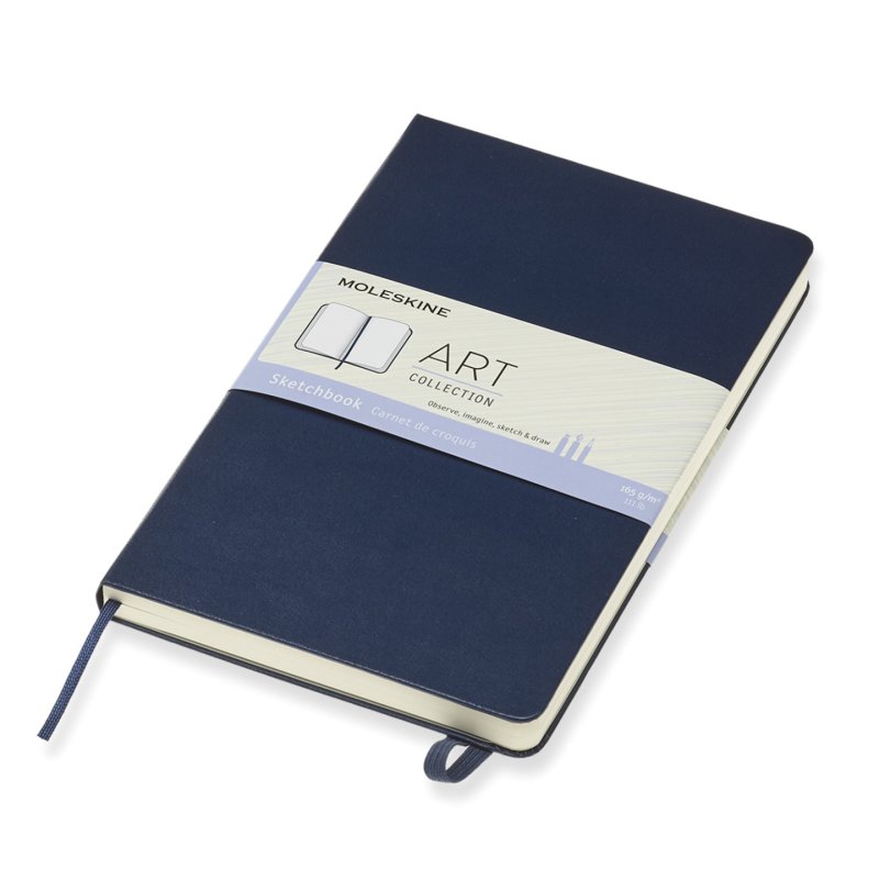 MOLESKINE Carnet de croquis, L/A5, 165 g/m2, rigide, bleu