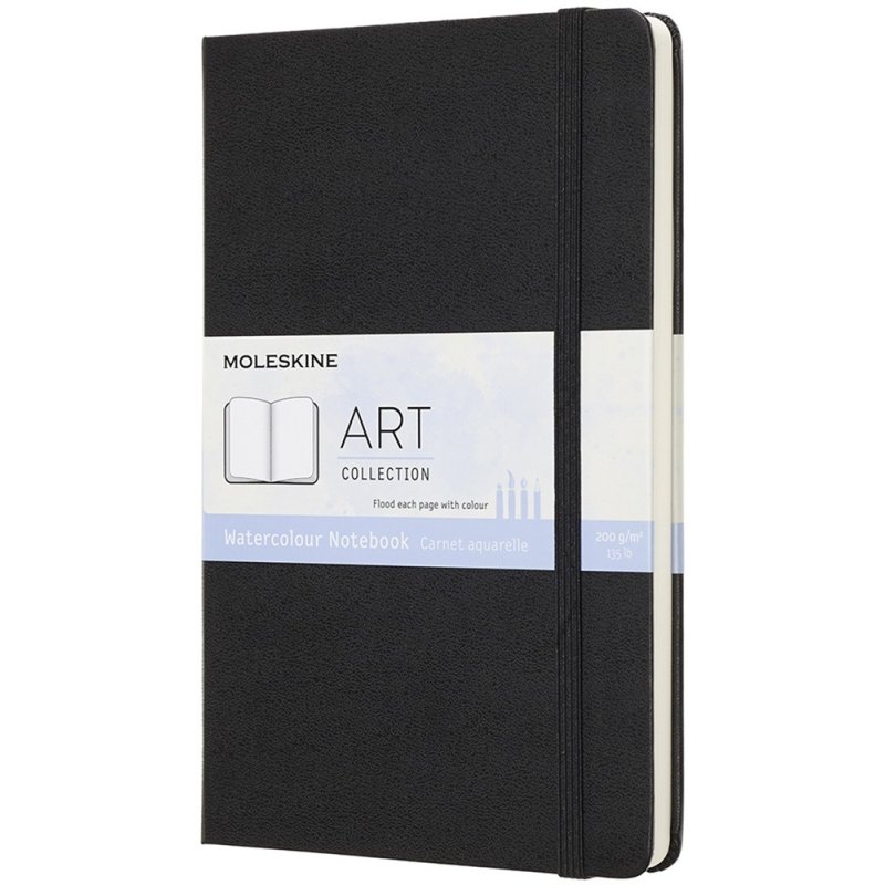 MOLESKINE Carnet aquarelle, L/A5, 200g/m2, noir