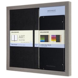 MOLESKINE Kit croquis aquarelle, carnet L/A5 12 crayons