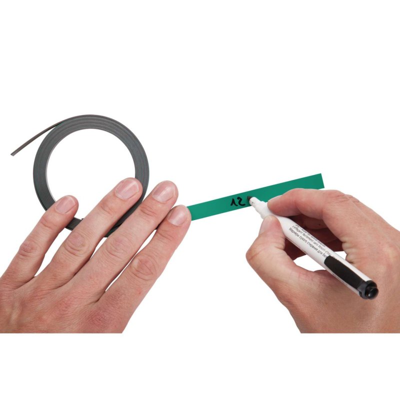 MAUL Bandes magnétiques, (l)10 mm x (L)1.000 mm, vert