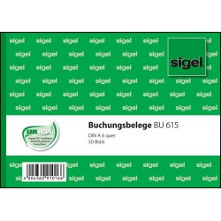 sigel Formularbuch "Buchungsbeleg", A6 quer, 50 Blatt