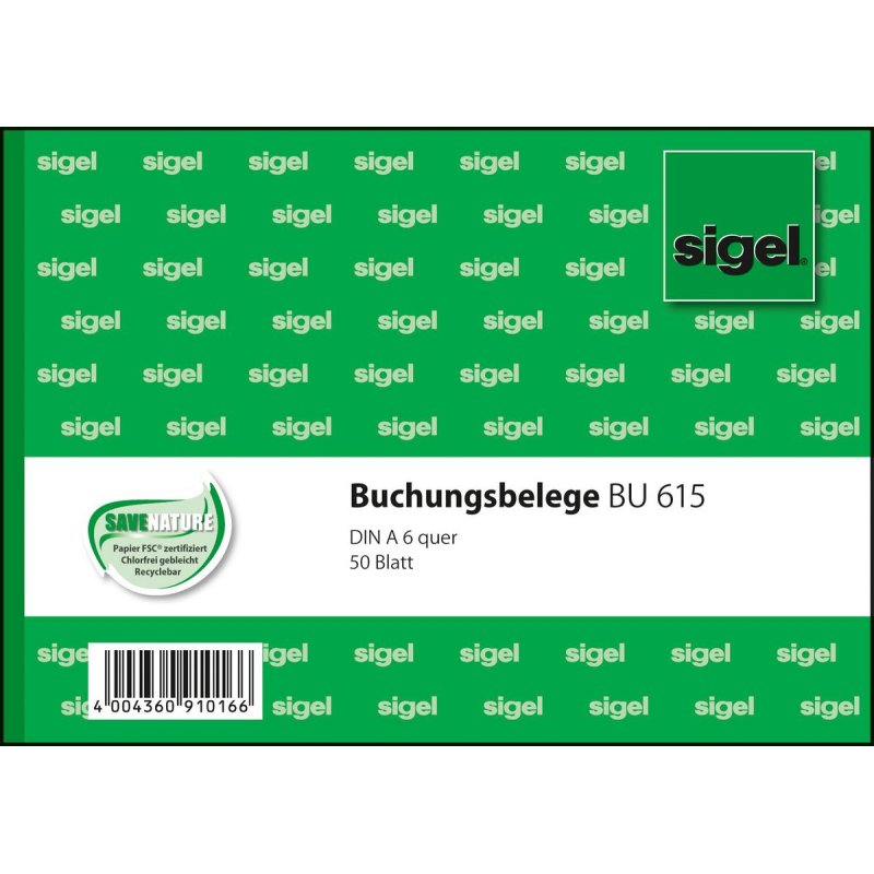 sigel Formularbuch "Buchungsbeleg", A6 quer, 50 Blatt