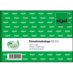 sigel Formularbuch "Einnahmebeleg", A6 quer, 50 Blatt