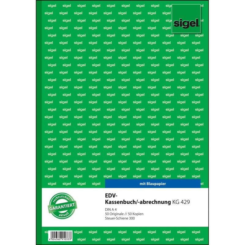 Sigel KG429 writing notebook A4 50 sheets Green, White