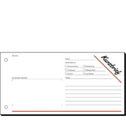 sigel Formularbuch "Kurzmitteilung/Kurzbrief", 1/3 A4 quer