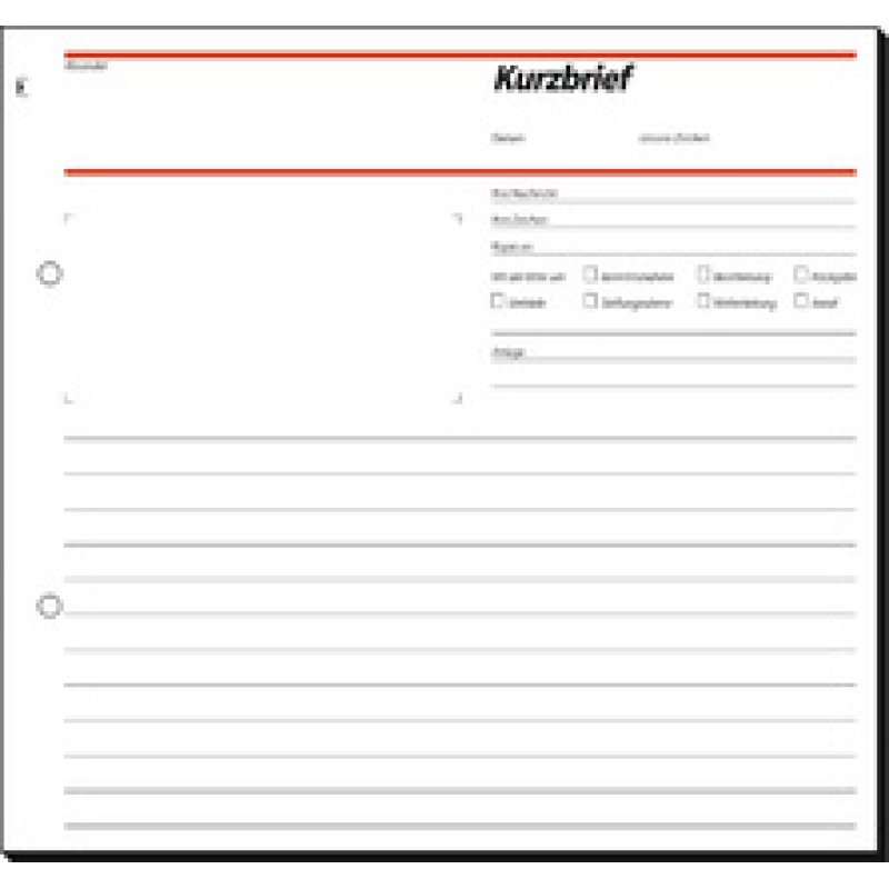 sigel Formularbuch "Kurzmitteilung/Kurzbrief", 1/3 A4 quer
