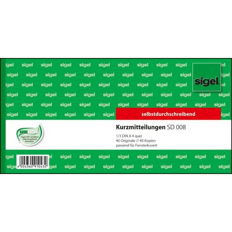 Sigel SD008 formulaire commercial