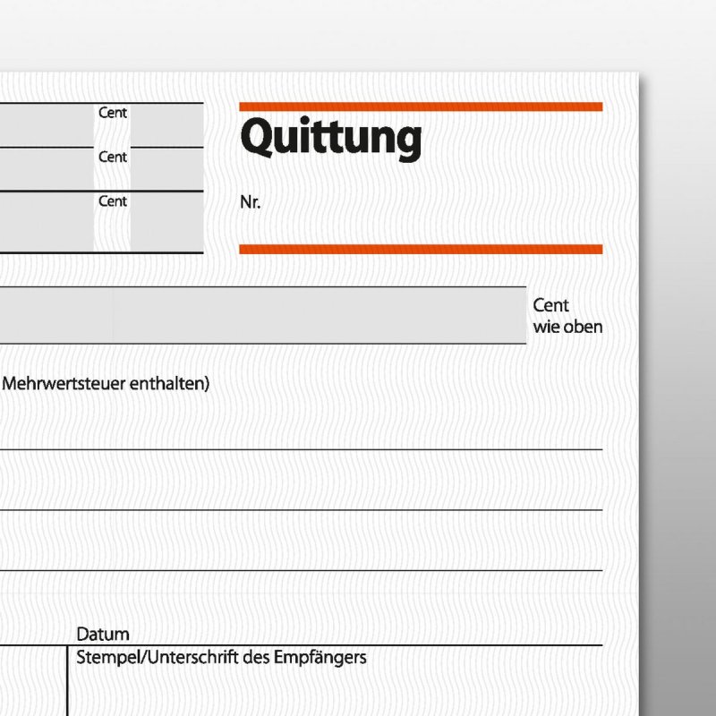 sigel Formularbuch "Quittung", mit MwSt.-Nachweis, A6 quer