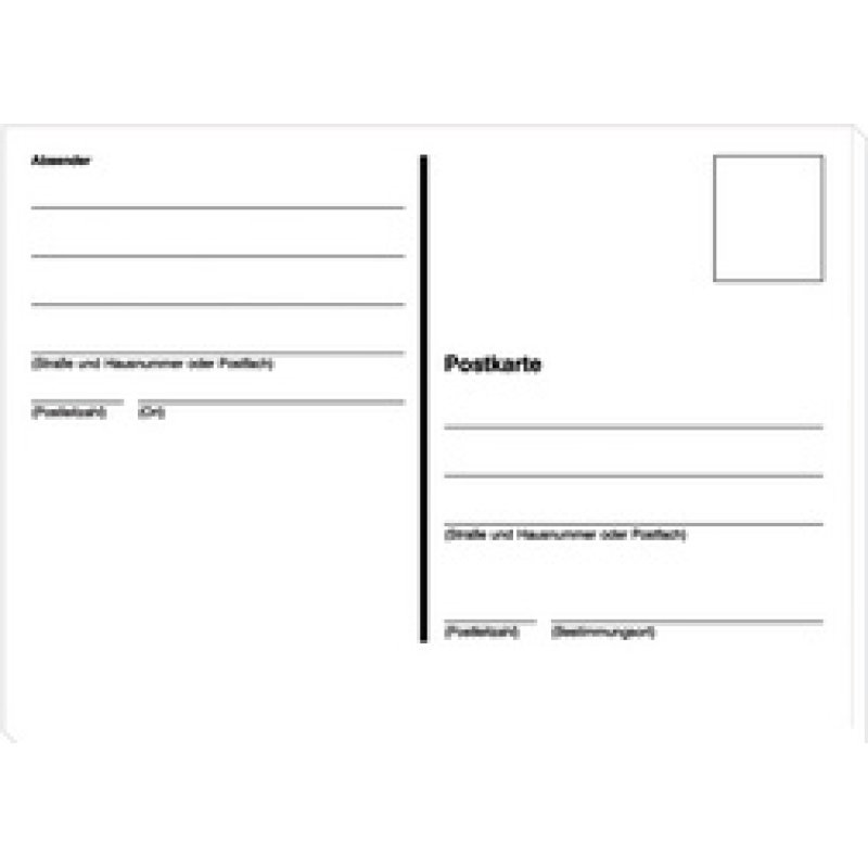 sigel Vordruck "Postkarten", A6 quer, 10 Blatt, im Heft