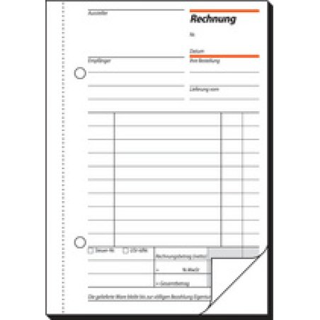 sigel Formularbuch "Rechnung", fortlaufende Nummerierung