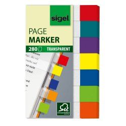 Sigel HN677 marque-pages Marque-page flexible Bleu, Vert, Orange, Rouge, Violet, Jaune 280 pièce(s)