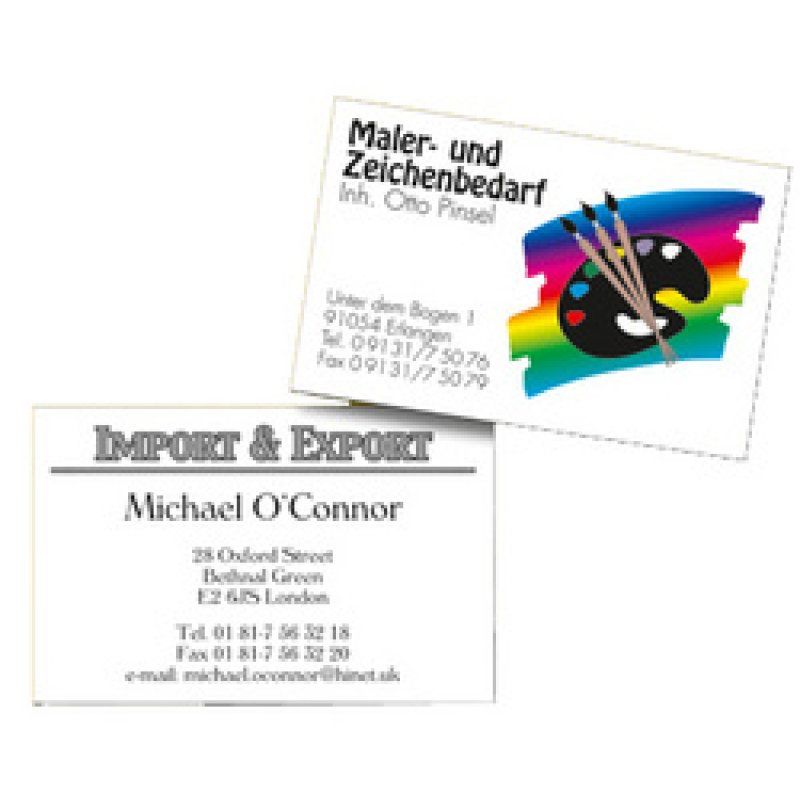 sigel Cartes de visite 3C, 85 x 55 mm, 250 g/m2, extra blanc