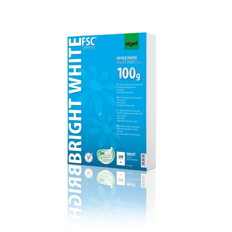 sigel papier jet d'encre "Bright White", format A4, 100 g/m2