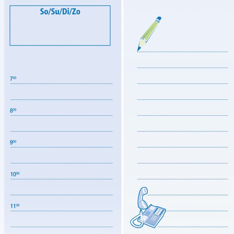 sigel Sous-main bloc papier "Time", 595 x 410 mm