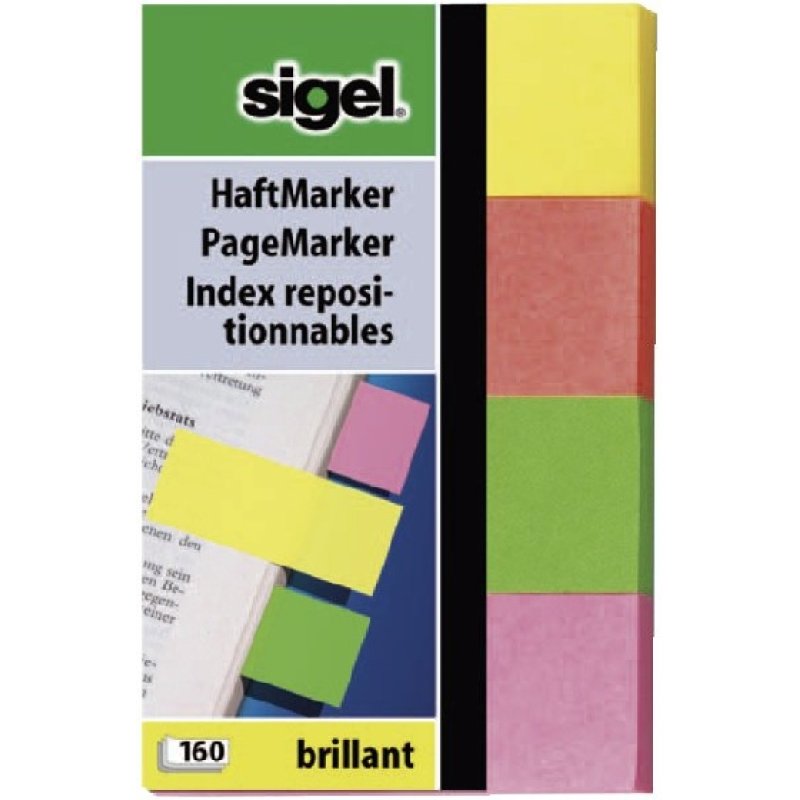 Sigel HN630 self-adhesive label Green, Pink, Red, Yellow 160 pc(s)
