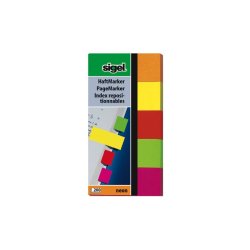 sigel Marque-page repositionnable Fluo, 50 x 20 mm