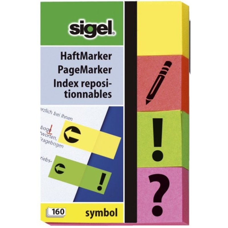 Sigel HN635 self-adhesive label Green, Pink, Red, Yellow 160 pc(s)