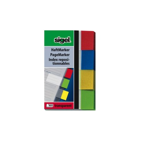 sigel Marque-page repositionnable Transparent, 50 x 20 mm