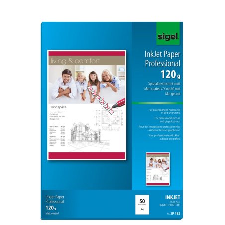 Sigel IP182 papier jet d'encre A4 (210x297 mm) Mat 50 feuilles Blanc
