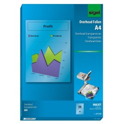 Sigel IF210 printing film Inkjet A4 (210×297 mm) Transparent 50 sheets