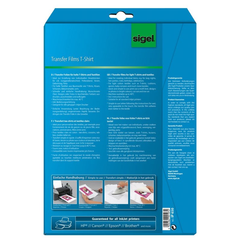 Sigel IP651 clothing transfer Inkjet