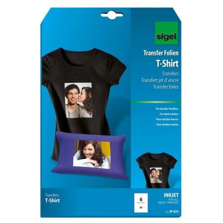 sigel Film de transfert jet d'encre, pour textiles foncés