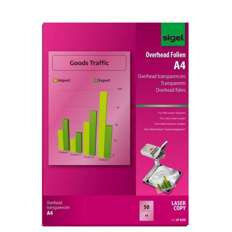 Sigel LF620 printing film Laser A4 (210×297 mm) Transparent 50 sheets