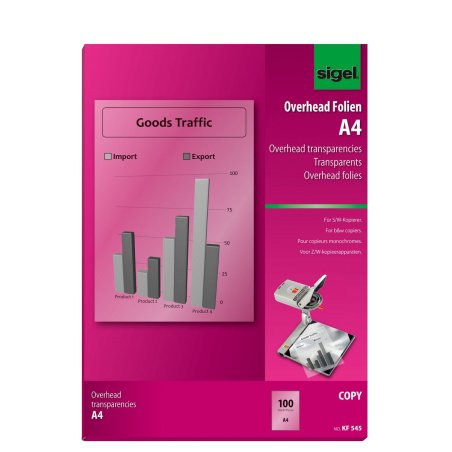 Sigel KF545 printing film A4 (210×297 mm) Transparent 100 sheets