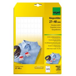 sigel Etiquette à trou, 27 x 40 mm (A4), 200 g/m2, blanc
