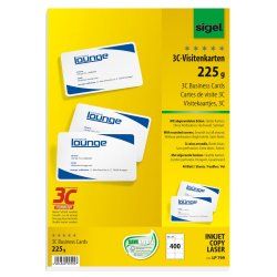 Sigel LP799 carte de visite Laser/a jet d'encre Blanc