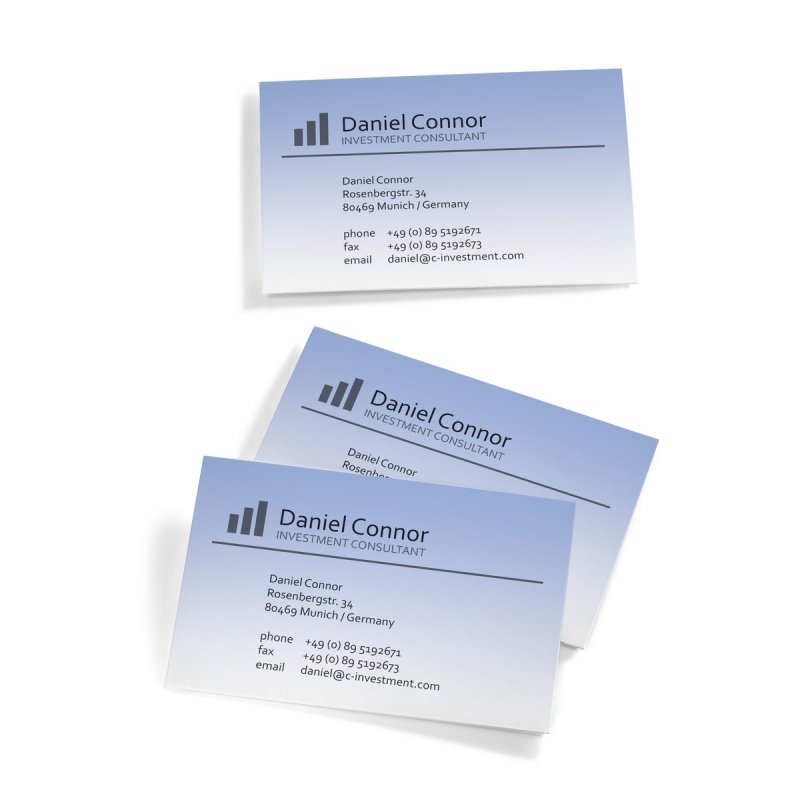 sigel cartes de visite 3C, 85 x 55 mm, nuage bleu