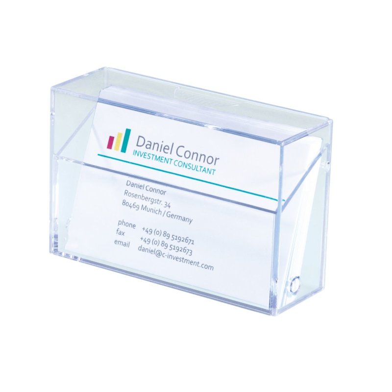 Sigel VA110 business card holder Plastic Transparent