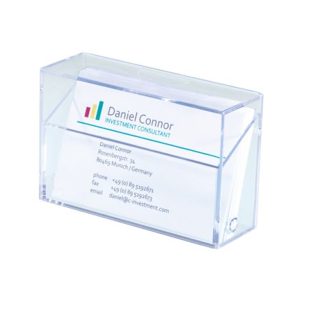 sigel Boîte pr. cartes de visite, plastique dur, transparent