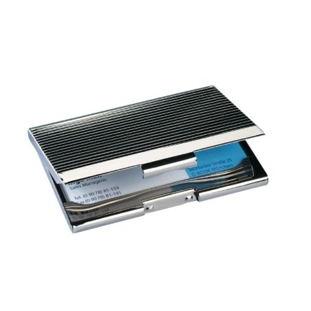Sigel VZ130 business card holder Chrome Black, Chrome