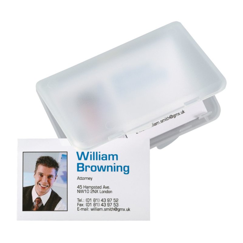 Sigel VA140 rangement de cartes de visites Plastique Transparent