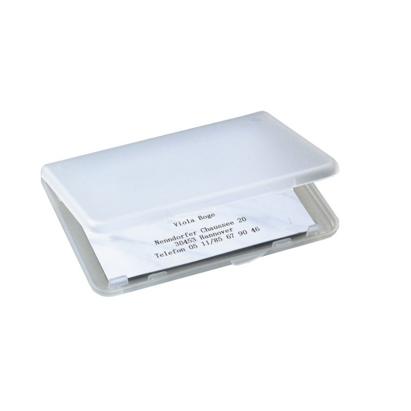 sigel Etui pour cartes de visite-Box, transparent, mat