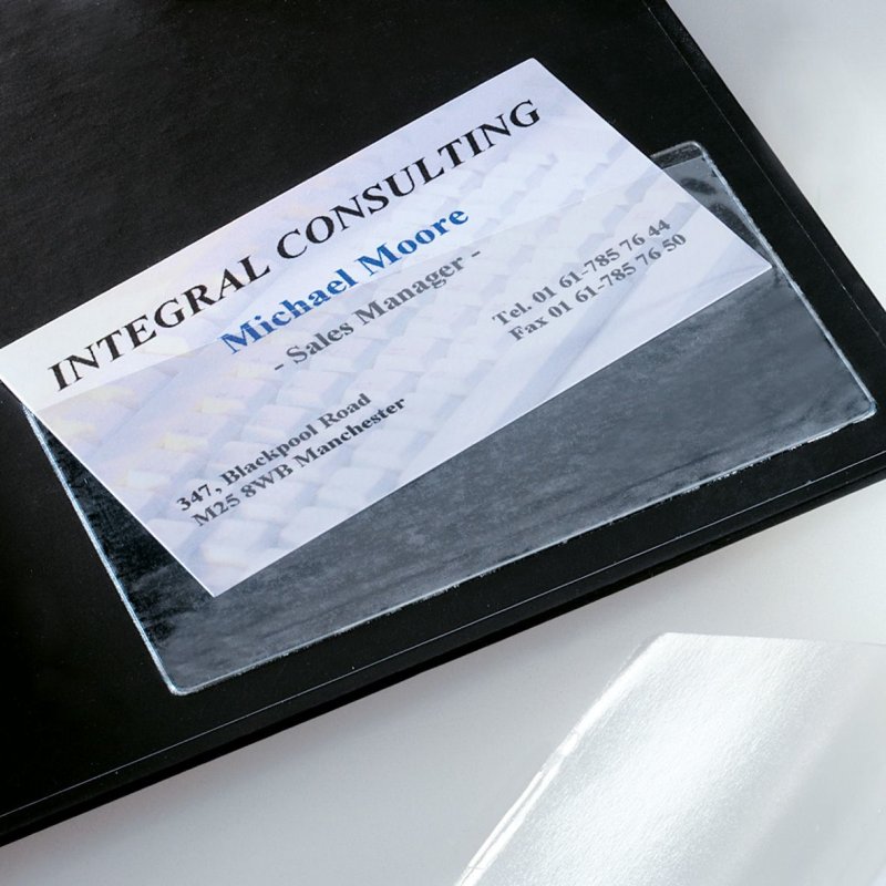 sigel Pochette pour cartes de visite, en PP, autocollant