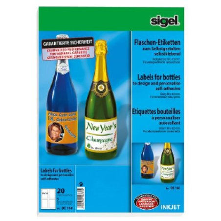 Sigel DE160 self-adhesive label White 20 pc(s)