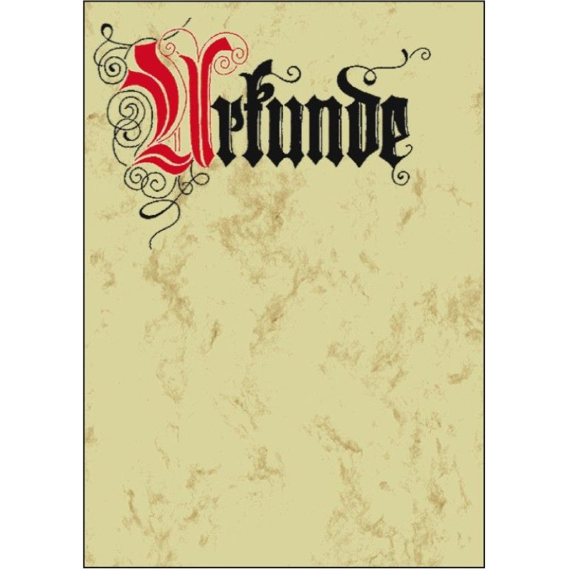 sigel Design-Papier, DIN A4, Motiv "Urkunde Calligraphie"