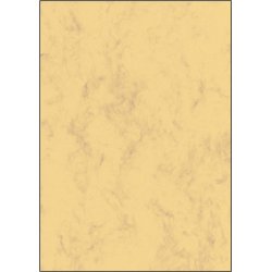 sigel Papier marbré, A4, 200 g/m2, papier prestige, marron