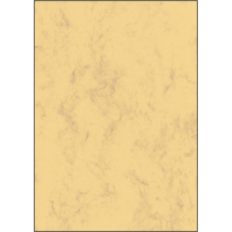 sigel Papier marbré, A4, 200 g/m2, papier prestige, marron